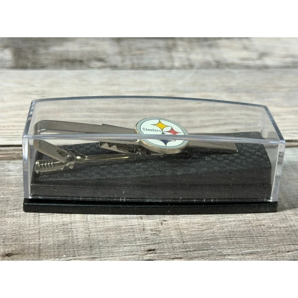 NFL Pittsburgh Steelers Tie Clip Silver Steelers Logo